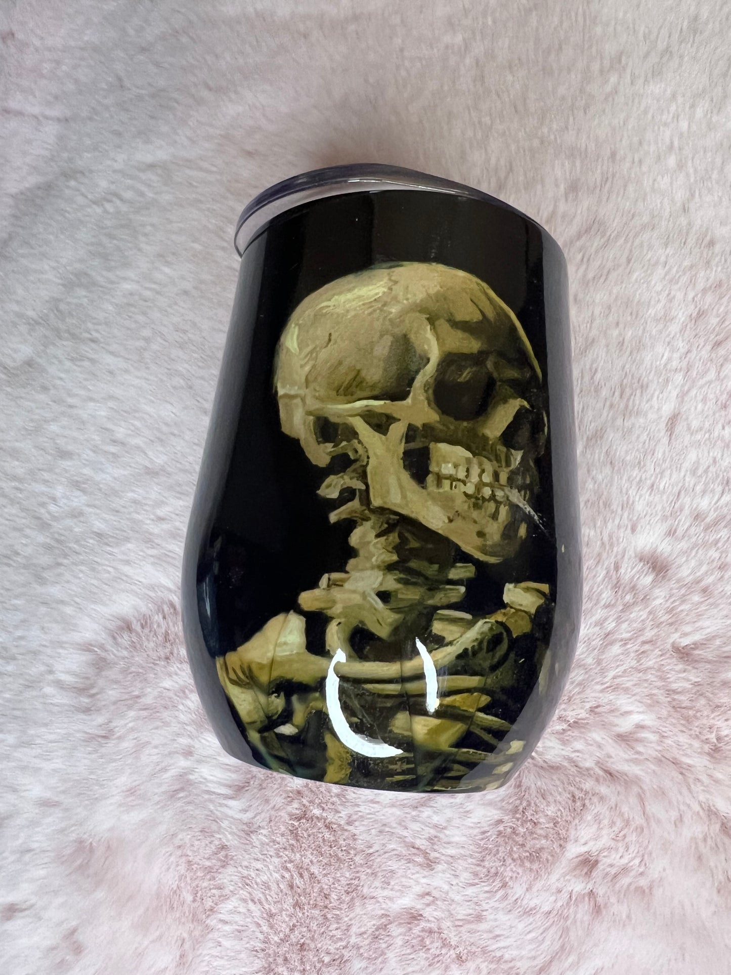 Stemless Van Gogh Wine Glass w/Lid