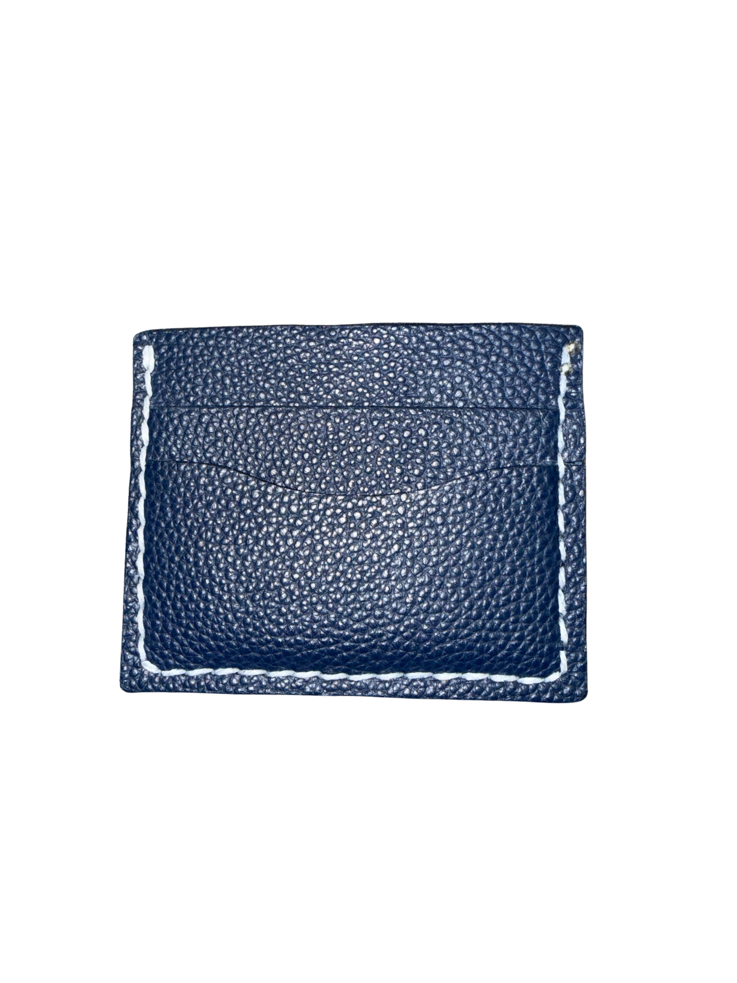 Blue Leather Card Holder Wallet