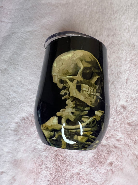 Stemless Van Gogh Wine Glass w/Lid