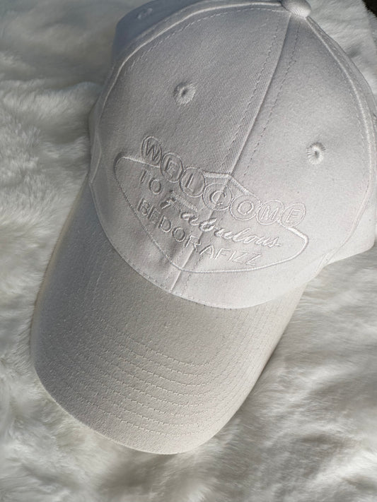 White hat with white logo